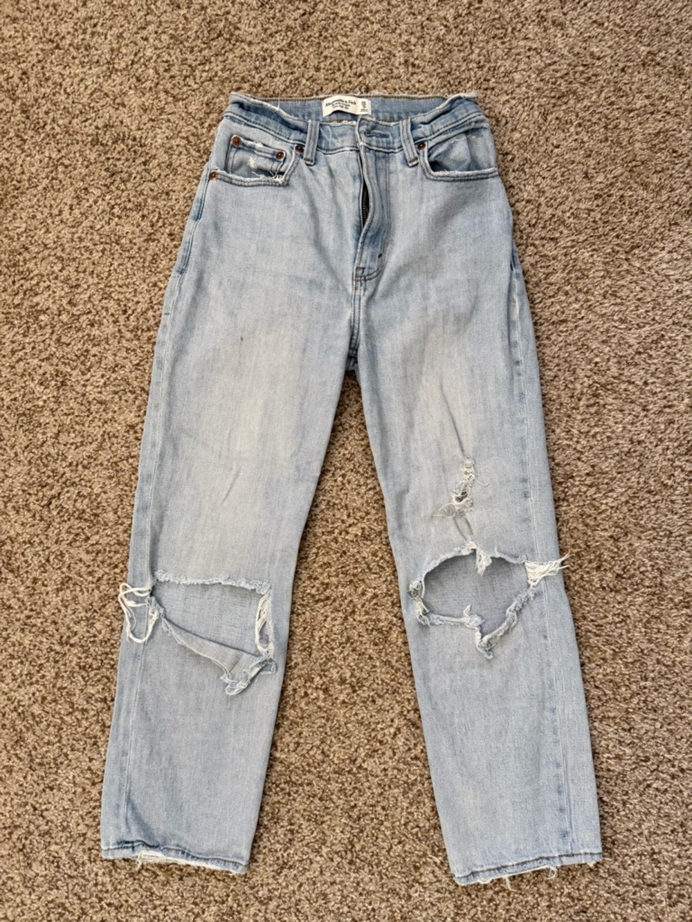 Abercrombie & Fitch Ankle Straight Ultra High Rise Jeans